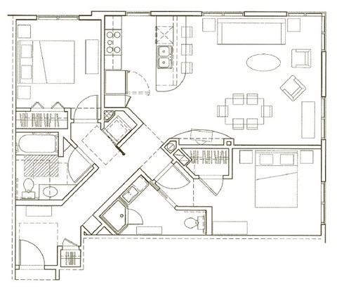 Eden Hill Apartments in Seattle, Washington B3 Floor Plan